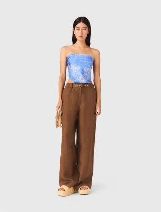 Pantalon en mélange de lin Pantalon en mélange de lin