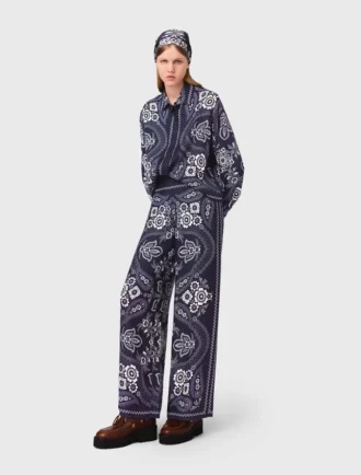 Pantalon fluide à imprimé bandana