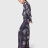 Pantalon fluide à imprimé bandana