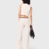 Pantalon large effet tweed Pantalon large effet tweed