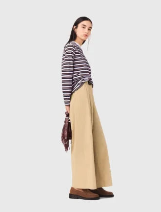 Pantalon large en coton
