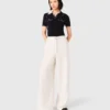 Pantalon large en tweed