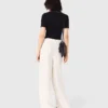 Pantalon large en tweed