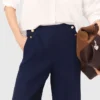 Pantalon marin en mélange de lin