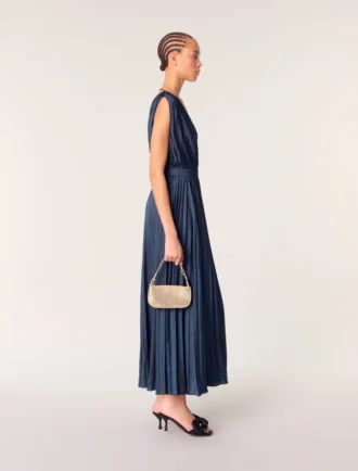 Pochette Sarah en cuir métallisé