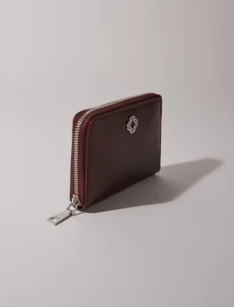 Portefeuille en cuir craquelé