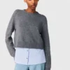 Pull à col amovible et doublure