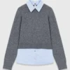 Pull à col amovible et doublure