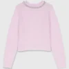 Pull à col bijou