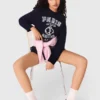 Pull à col rond avec slogan