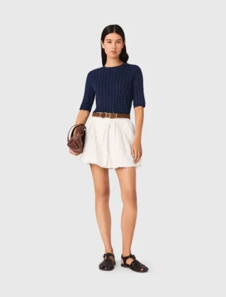 Pull à col rond avec strass