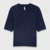 Pull à col rond avec strass Pull à col rond avec strass