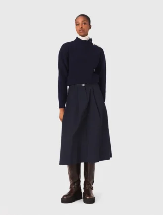 Pull à col roulé en laine