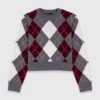 Pull court à motif argyle Pull court à motif argyle