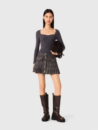 Pull en maille côtelée