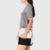 Pull à manches courtes avec strass