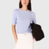 Pull à manches courtes avec strass