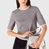 Pull à manches courtes avec strass