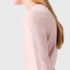 Pull à manches courtes avec strass