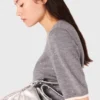 Pull à manches courtes avec strass