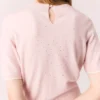 Pull à manches courtes avec strass