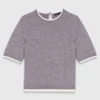 Pull à manches courtes avec strass