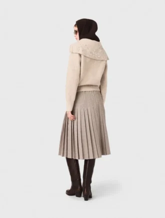 Pull à strass avec demi-zip