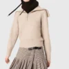 Pull à strass avec demi-zip Pull à strass avec demi-zip