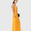 Robe asymétrique en mélange de lin