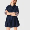 Robe bouffante à manches courtes en coton