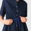Robe bouffante à manches courtes en coton