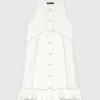 Robe brodée en mélange de lin Robe brodée en mélange de lin