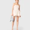 Robe bustier courte brodée