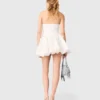 Robe bustier courte brodée