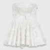 Robe bustier courte brodée