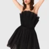 Robe bustier en tulle et organza Robe bustier en tulle et organza