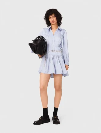 Robe chemise fluide cloutée