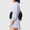 Robe chemise fluide cloutée