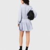 Robe chemise fluide cloutée