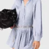 Robe chemise fluide cloutée