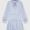 Robe chemise fluide cloutée