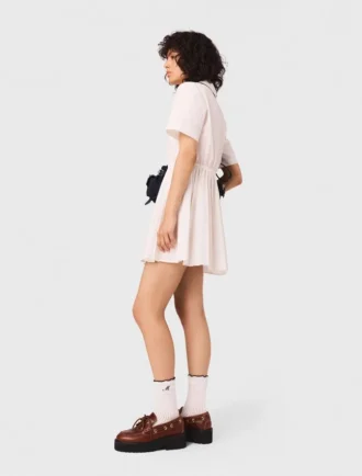Robe chemise à manches courtes
