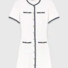 Robe courte avec bordure contrastée