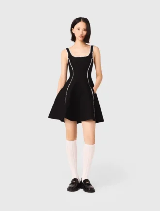 Robe courte avec surpiqûres Robe courte avec surpiqûres