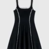 Robe courte avec surpiqûres