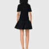 Robe courte en maille et taffetas Robe courte en maille et taffetas