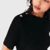 Robe courte en maille et taffetas Robe courte en maille et taffetas