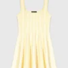 Robe courte en maille jacquard