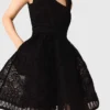 Robe courte en maille panier brodée