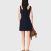 Robe courte en mélange de lin